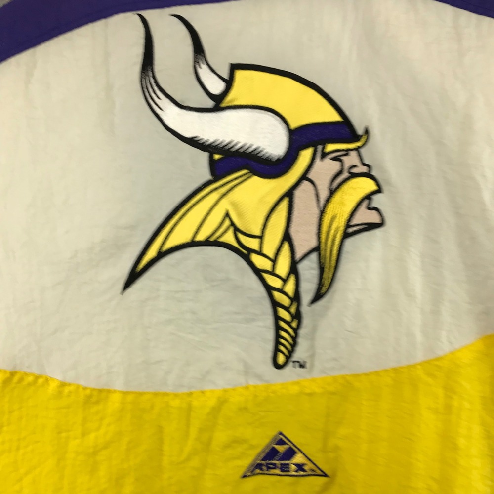 Vintage Minnesota Vikings APEX ONE NFL Track Jacket Windbreaker Purple M - Picture 6 of 11